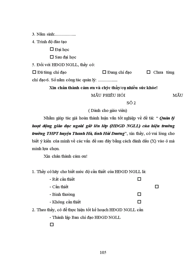 image for page Biện pháp quản lý hoạt động giáo dục ngoài giờ lên lớp của hiệu trưởng trường trung học phổ thông huyện thanh hà tỉnh hải dương