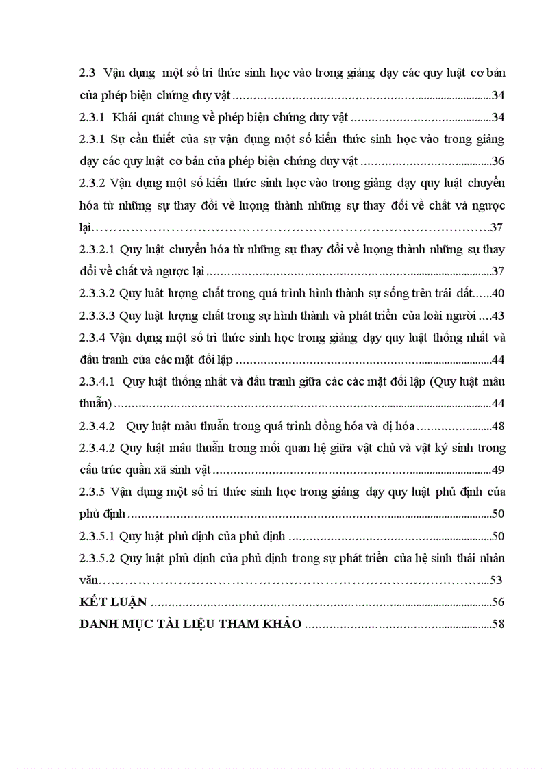 image for page Sinh học trong việc giảng dạy các nguyên lý và các quy luật cơ bản của phép biện chứng duy vật