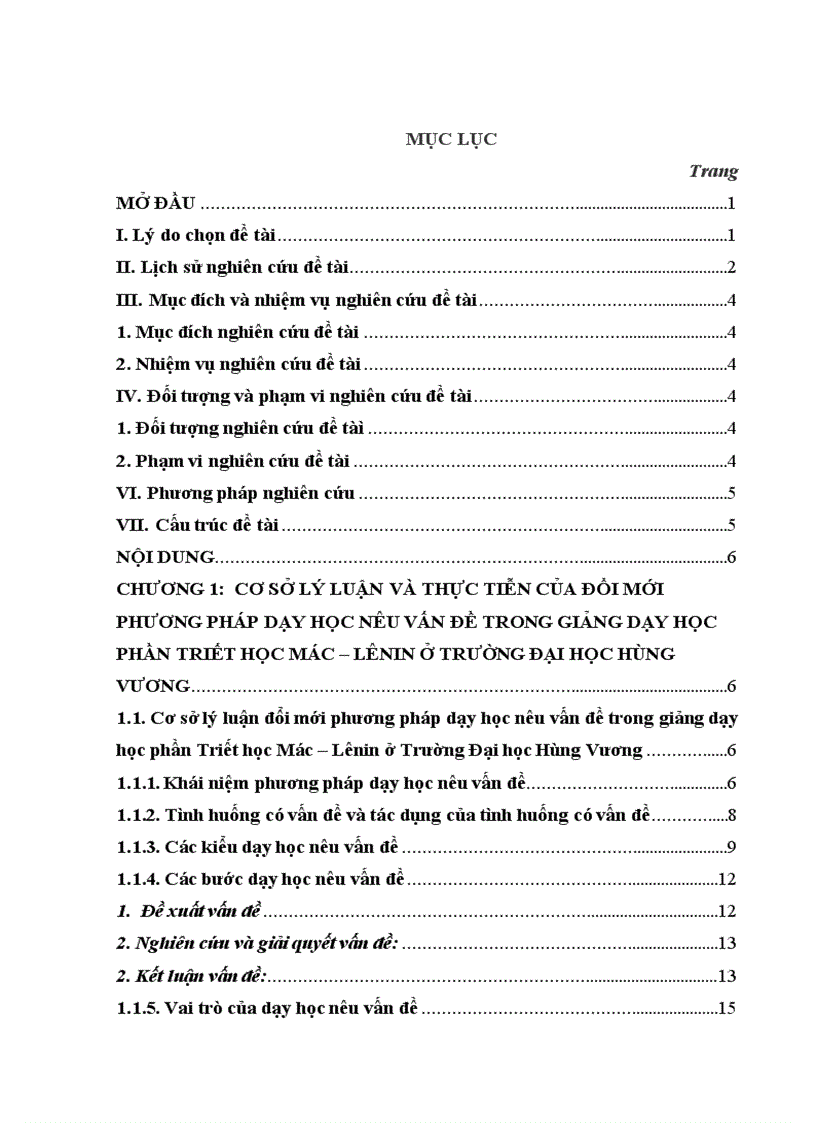 image for page Một số suy nghĩ về đổi mới phương pháp dạy học nêu vấn đề trong giảng dạy học phần Triết học Mác Lênin ở trường Đại học Hùng Vương