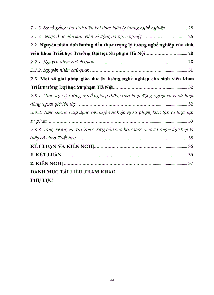 image for page Nghiên cứu thực trạng việc xác định lý tưởng nghề nghiệp của sinh viên năm thứ nhất và năm thứ ba khoa Triết học trường Đại học Sư phạm Hà Nội