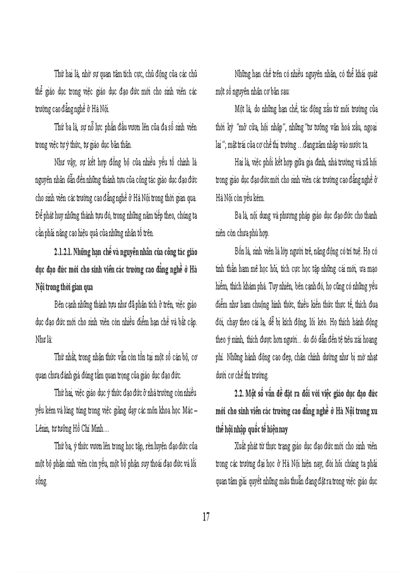 image for page Giáo dục đạo đức mới cho sinh viên các trường cao đẳng nghề ở hà nội trong xu thế hội nhập quốc tế hiện nay