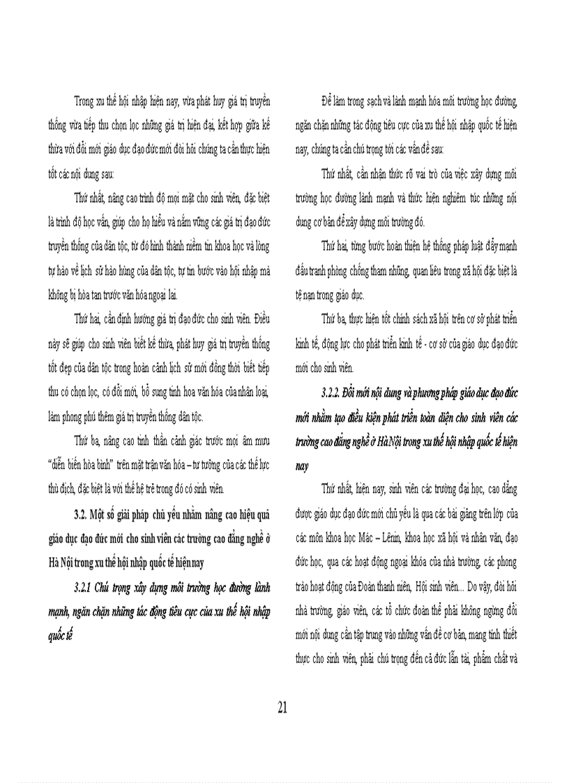 image for page Giáo dục đạo đức mới cho sinh viên các trường cao đẳng nghề ở hà nội trong xu thế hội nhập quốc tế hiện nay