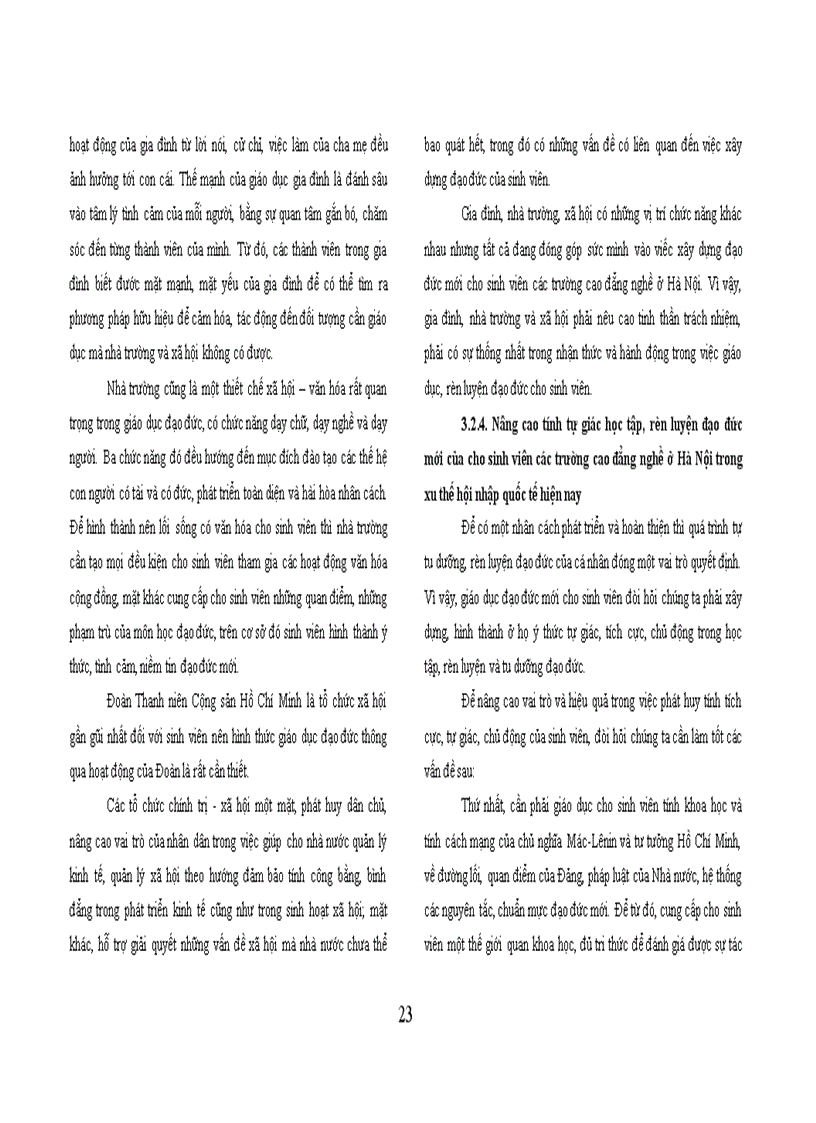 image for page Giáo dục đạo đức mới cho sinh viên các trường cao đẳng nghề ở hà nội trong xu thế hội nhập quốc tế hiện nay