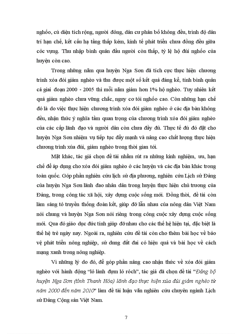 image for page Đảng bộ huyện nga sơn tỉnh thanh hóa lãnh đạo thực hiện xóa đói giảm nghèo từ năm 2000 đến năm 2010