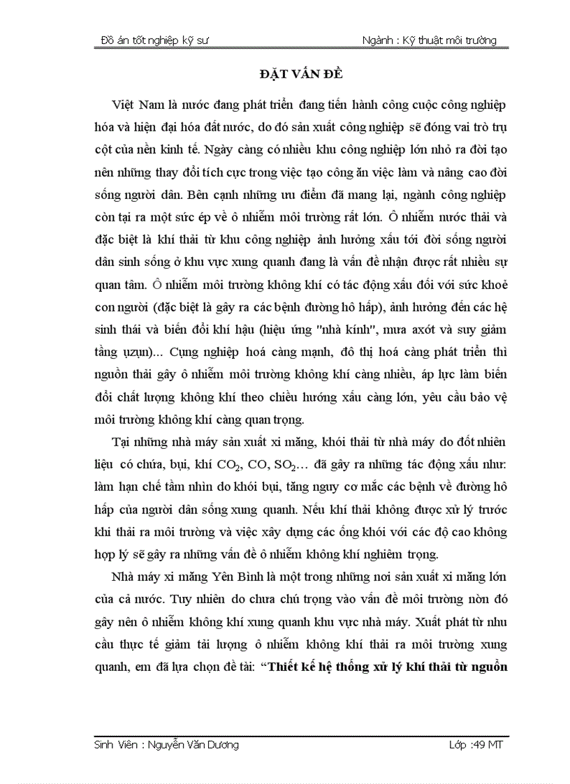 image for page Thiết kế hệ thống xử lý khí thải từ nguồn thải của nhà máy sản xuất ximăng Yên Bình huyện Yên Bình tỉnh Yên Bái
