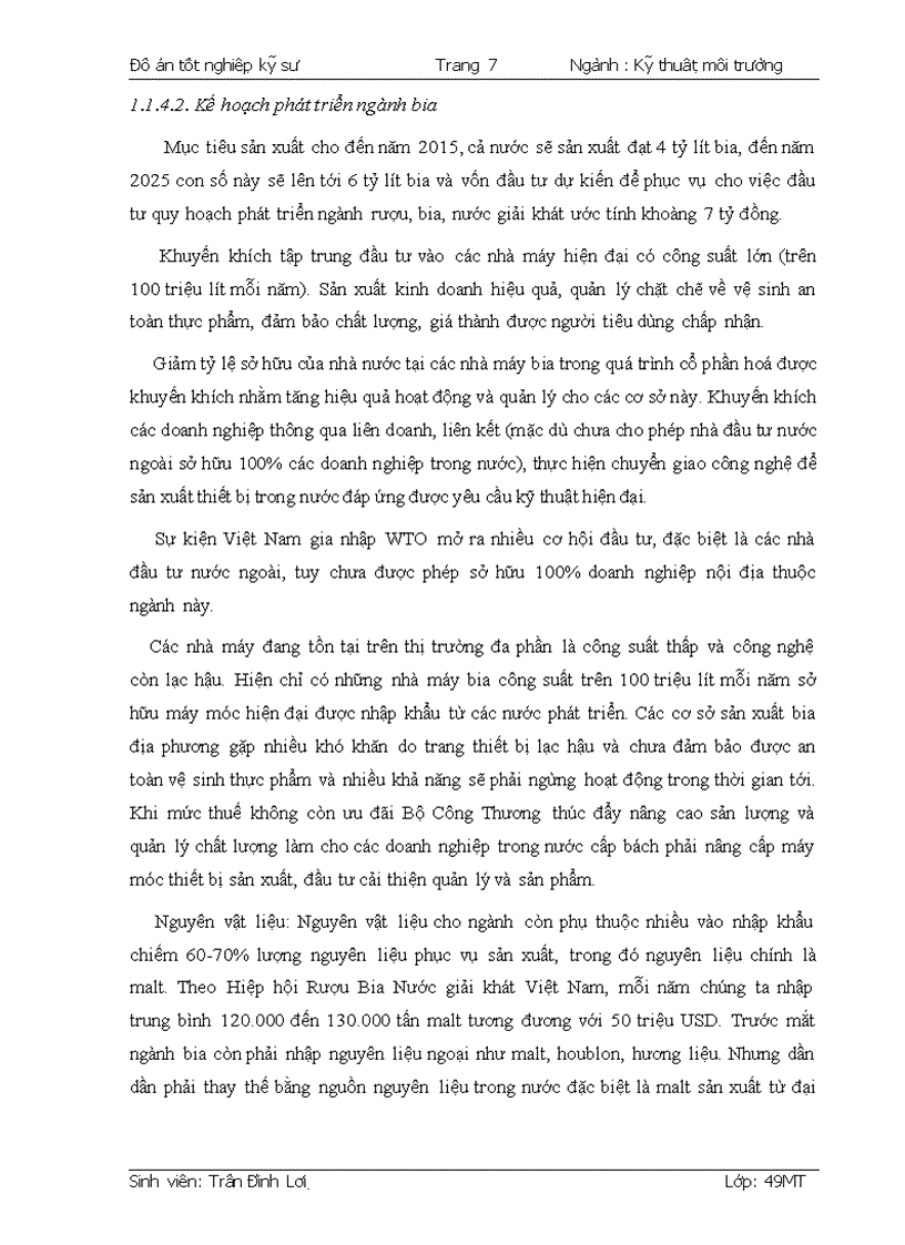 image for page Nghiên cứu thiết kế trạm xử lý nước thải cho nhà máy sản xuất bia Hado