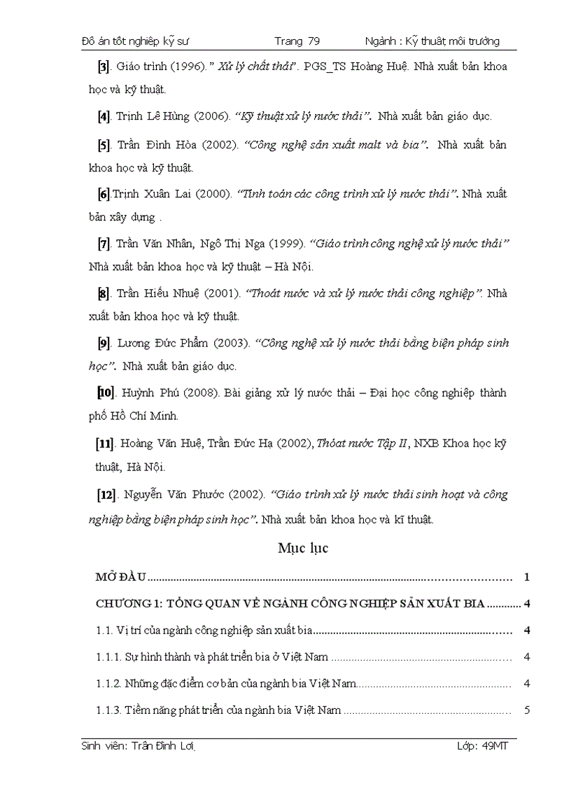 image for page Nghiên cứu thiết kế trạm xử lý nước thải cho nhà máy sản xuất bia Hado