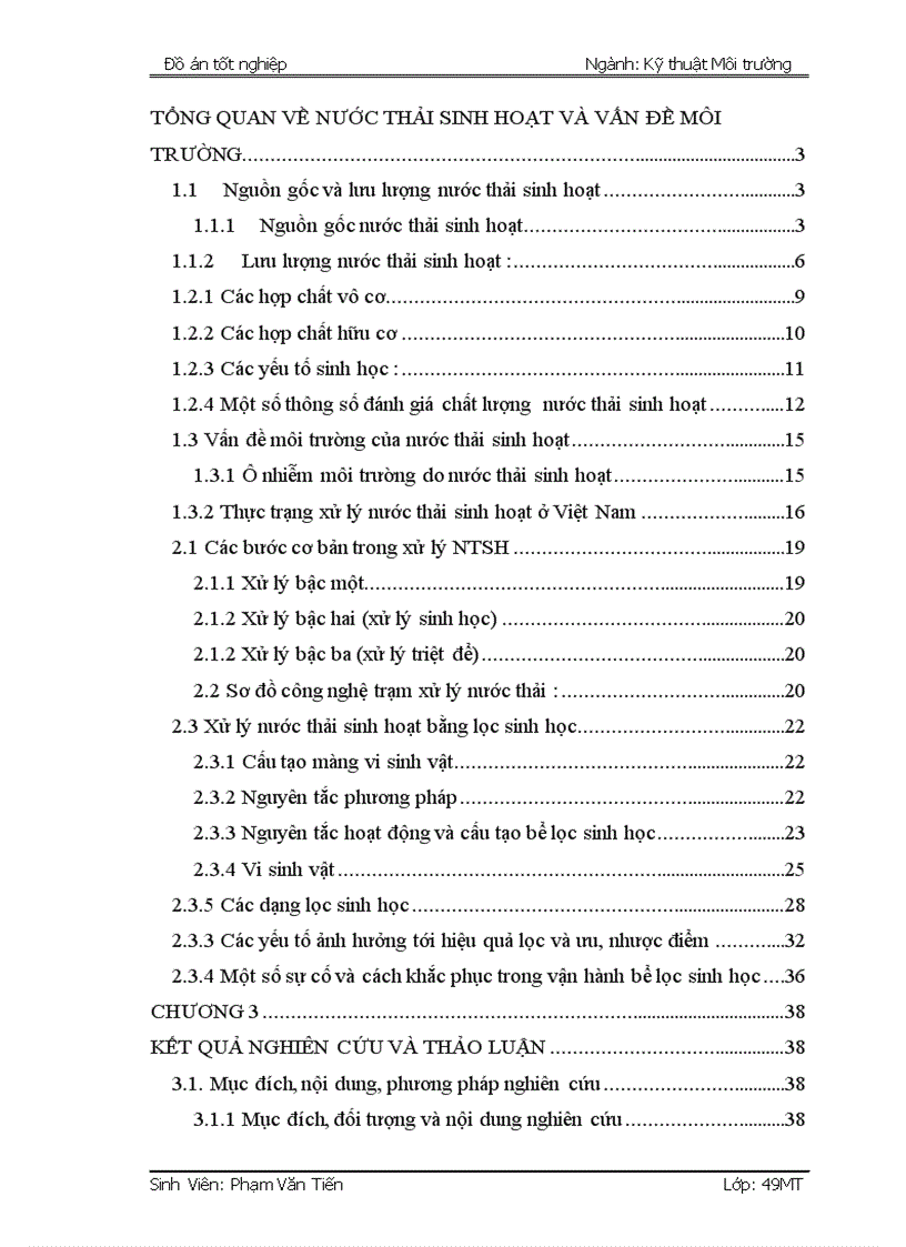 image for page Nghiên cứu thực nghiệm khả năng xử lý nước thải sinh hoạt bằng phương pháp lọc sinh học sử dụng một số vật liệu đơn giản