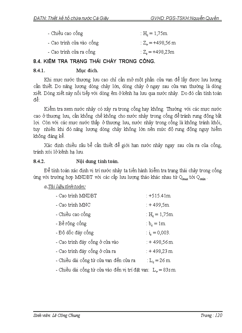 image for page Thiết kế hồ chứa nước Cà Giây