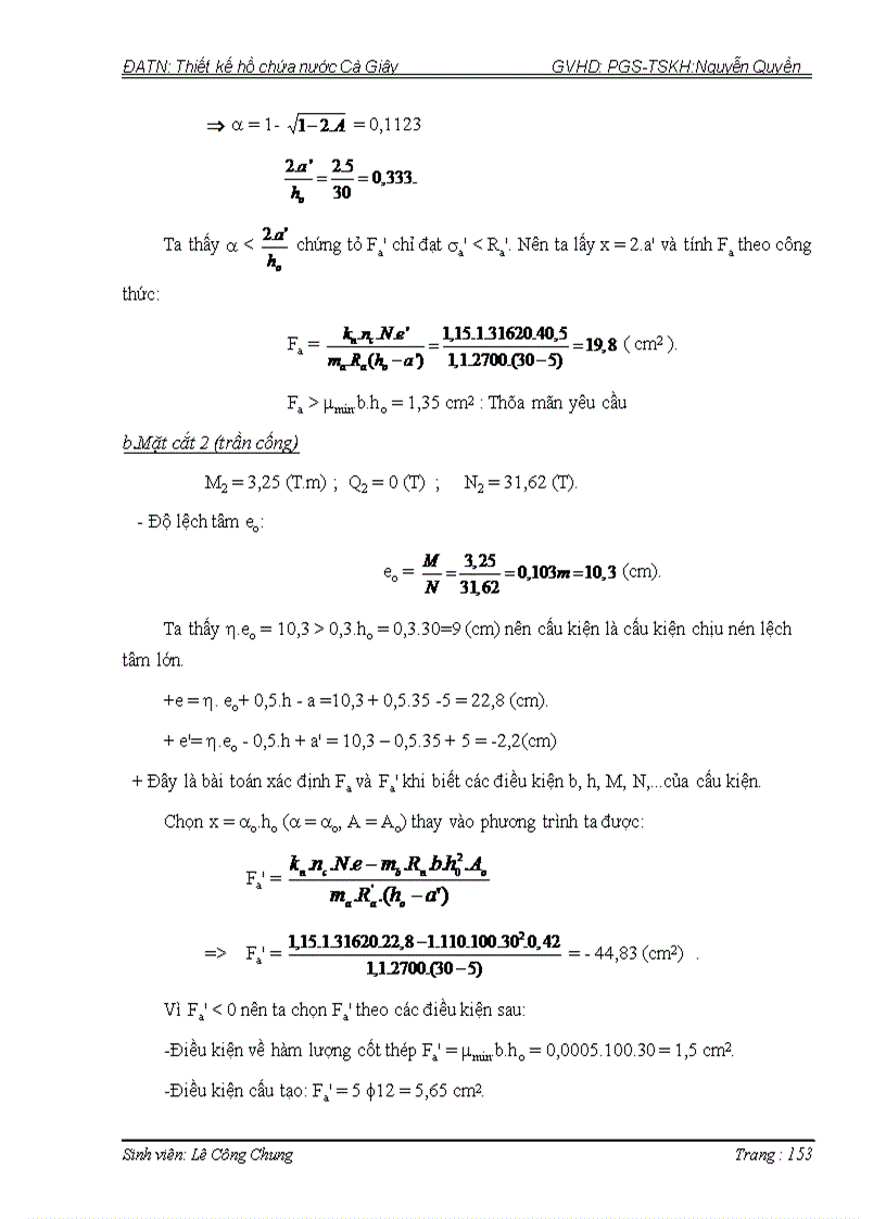 image for page Thiết kế hồ chứa nước Cà Giây