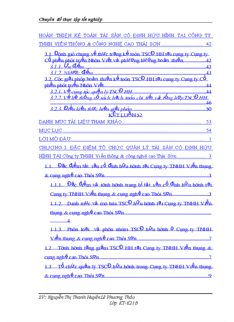 image for page Hoàn thiện kế toán tài sản cố định hữu hình tại Công ty TNHH Viễn thông công nghệ cao Thái SơnCổ phần phát triển Nhân Việt