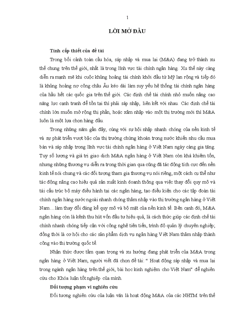 image for page Hoạt động sáp nhập và mua lại trong ngành ngân hàng trên thế giới bài học kinh nghiệm cho Việt Nam