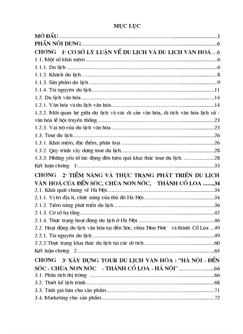 image for page Xây dựng tour du lịch văn hóa Hà Nội Đền Sóc Chùa Non Nước Thành Cổ Loa Hà Nội