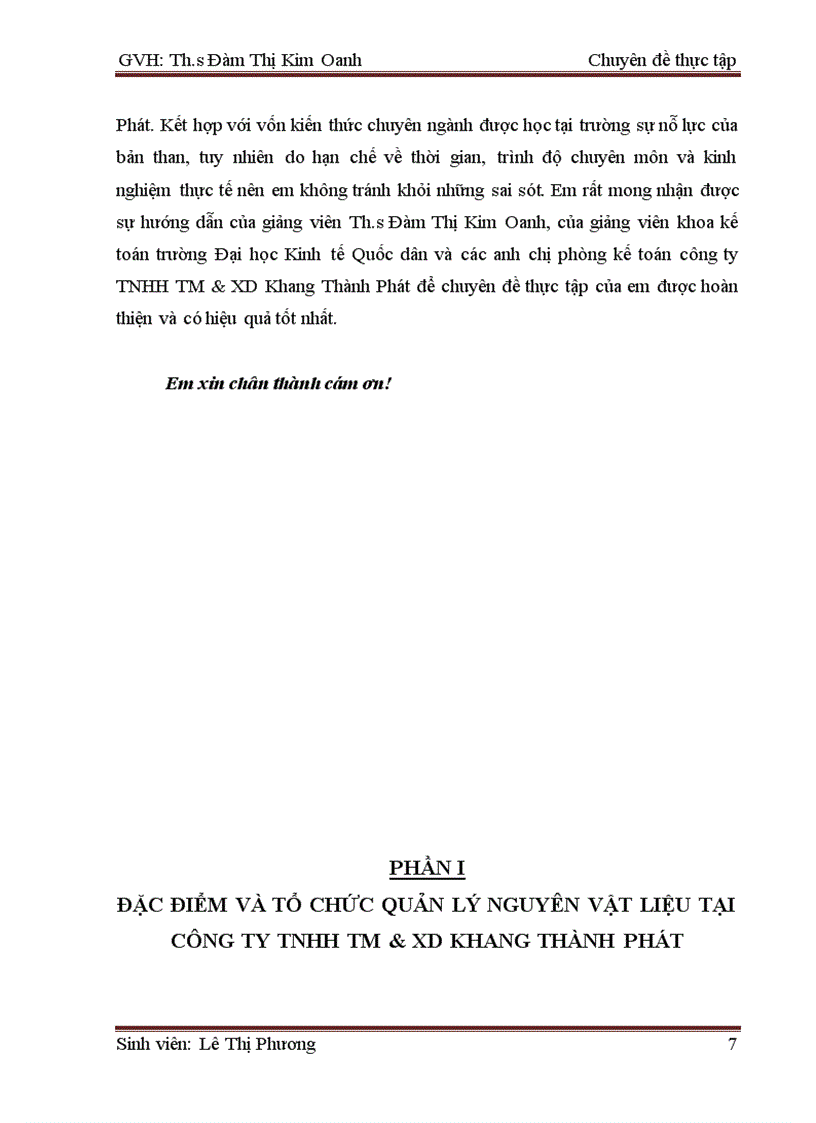 image for page Hoàn thiện kế toán nguyên vật liệu tại công ty TNHH TM XD Khang Thành Phát 1