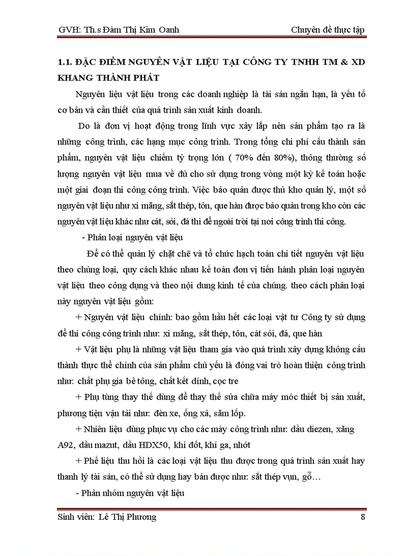 image for page Hoàn thiện kế toán nguyên vật liệu tại công ty TNHH TM XD Khang Thành Phát 1