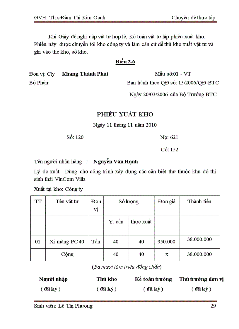 image for page Hoàn thiện kế toán nguyên vật liệu tại công ty TNHH TM XD Khang Thành Phát 1