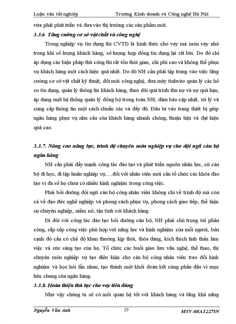 image for page Thực trạng cho vay tiêu dùng tại NHNo PTNT TP Thái Bình