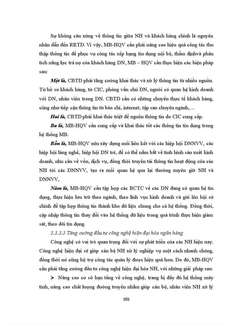 image for page Giải pháp phòng ngừa và hạn chế rủi ro tín dụng trong cho vay DNNVV tại NHTMCP Quân đội chi nhánh Hoàng Quốc Việt 1