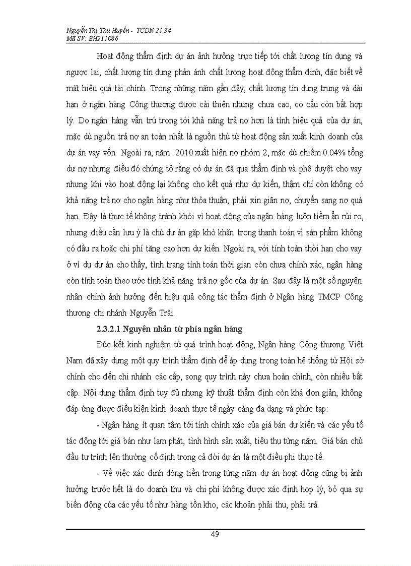 image for page Hoàn thiện hoạt động thẩm định tài chính dự án đầu tư tại ngân hàng TMCP Công thương Việt Nam chi nhánh Nguyễn Trãi