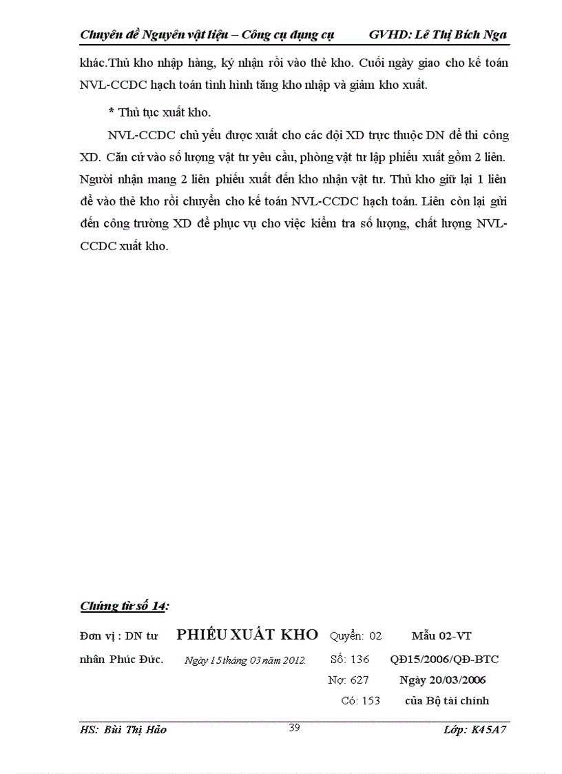 image for page Kế toán nguyên vật liệu công cụ dụng cụ tại DN Tư nhân Phúc Đức