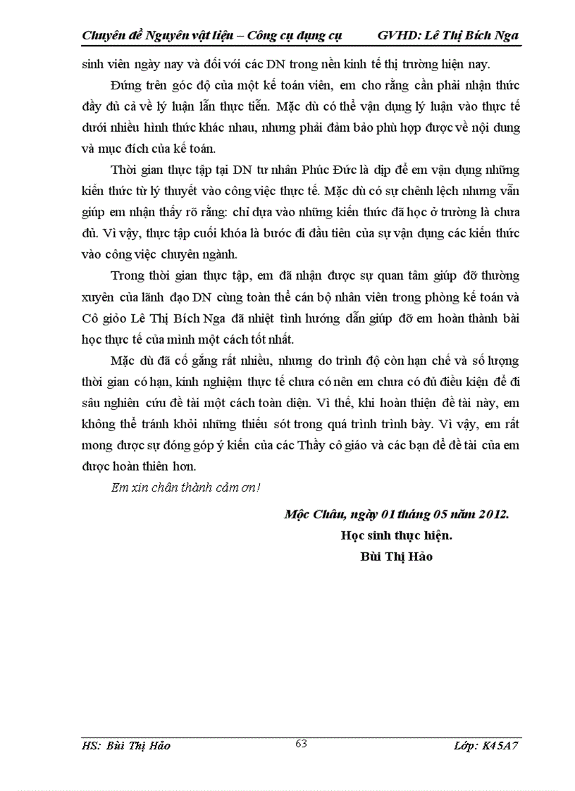 image for page Kế toán nguyên vật liệu công cụ dụng cụ tại DN Tư nhân Phúc Đức