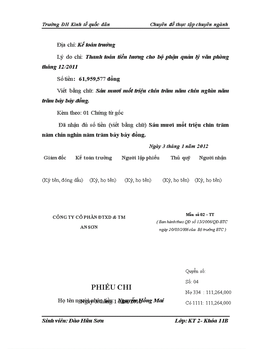 image for page Hoàn thiện kế toán tiền lương và các khoản trích nộp theo lương tại Công ty CP ĐTXD TM An Sơn