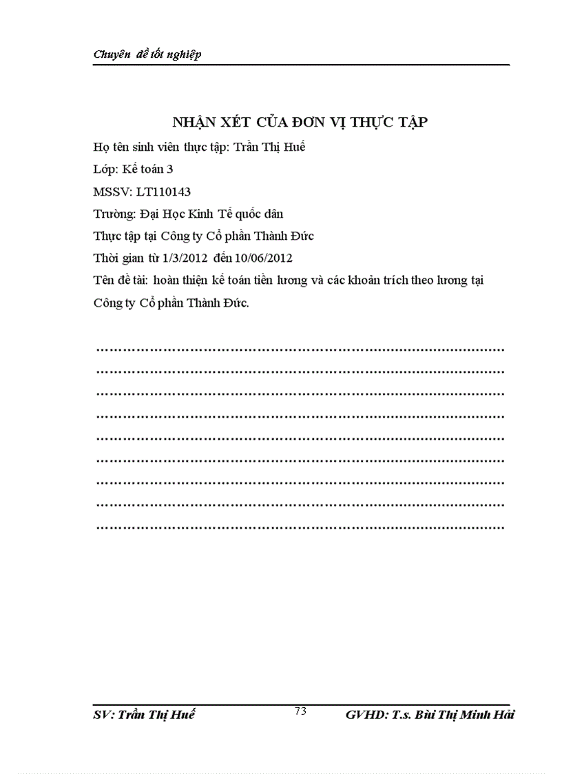 image for page Hoàn thiện kế toán tiền lương và các khoản trích theo lương tại Công ty Cổ phần Thành Đức