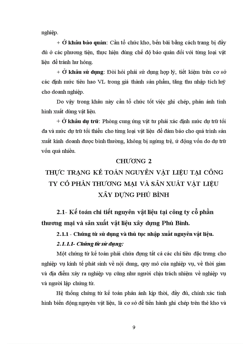 image for page Hoàn thiện Kế toán nguyên vật liệu và công cụ dụng cụ tại Công Ty Cổ Phần Thương Mại Và Sản Xuất Vật Liệu Xây Dựng Phú Bình 1