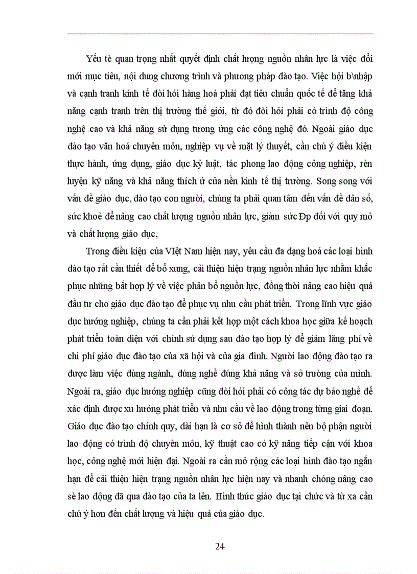 image for page Thực trạng và giải pháp để nâng cao hiệu quả của đào tạo và sử dụng nguồn nhân lực phục vụ cho sự nghiệp công nghiệp hoá hiện đại hoá ở Việt Nam