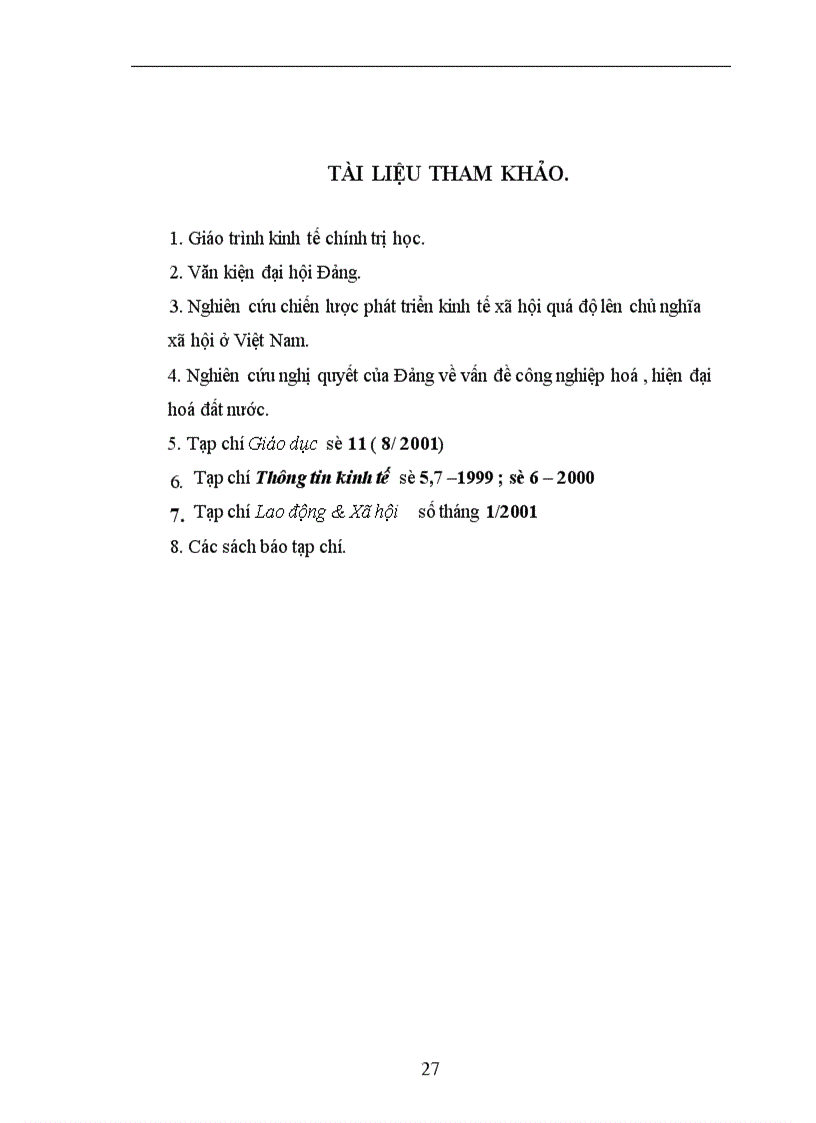 image for page Thực trạng và giải pháp để nâng cao hiệu quả của đào tạo và sử dụng nguồn nhân lực phục vụ cho sự nghiệp công nghiệp hoá hiện đại hoá ở Việt Nam