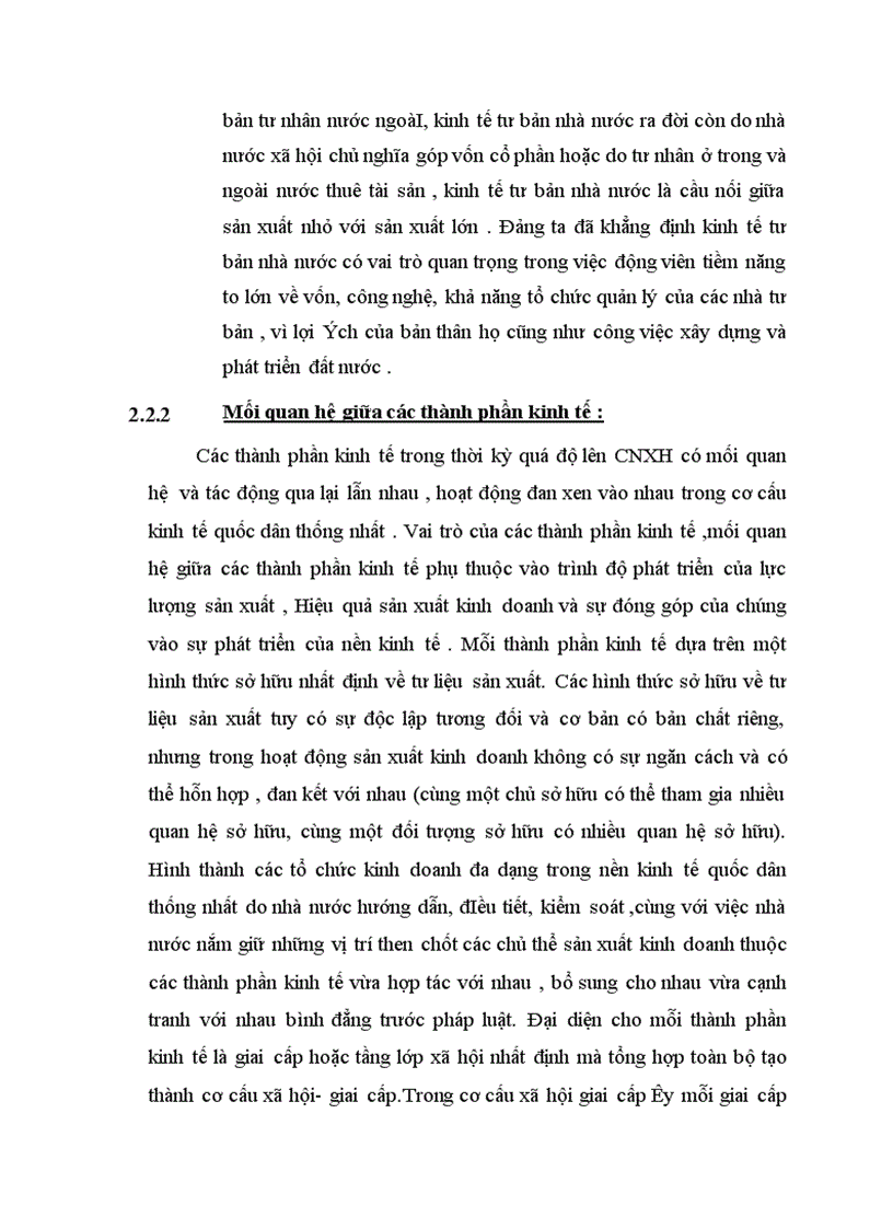image for page Phân tích cơ cấu kinh tế nhiều thành phần ở nước ta mà đại hội Đảng IX đ nêu và ích lợi của việc sử dụng nó vào việc phát triển KT XH ở trong thời kỳ quá độ lên CNXH ở Việt Nam