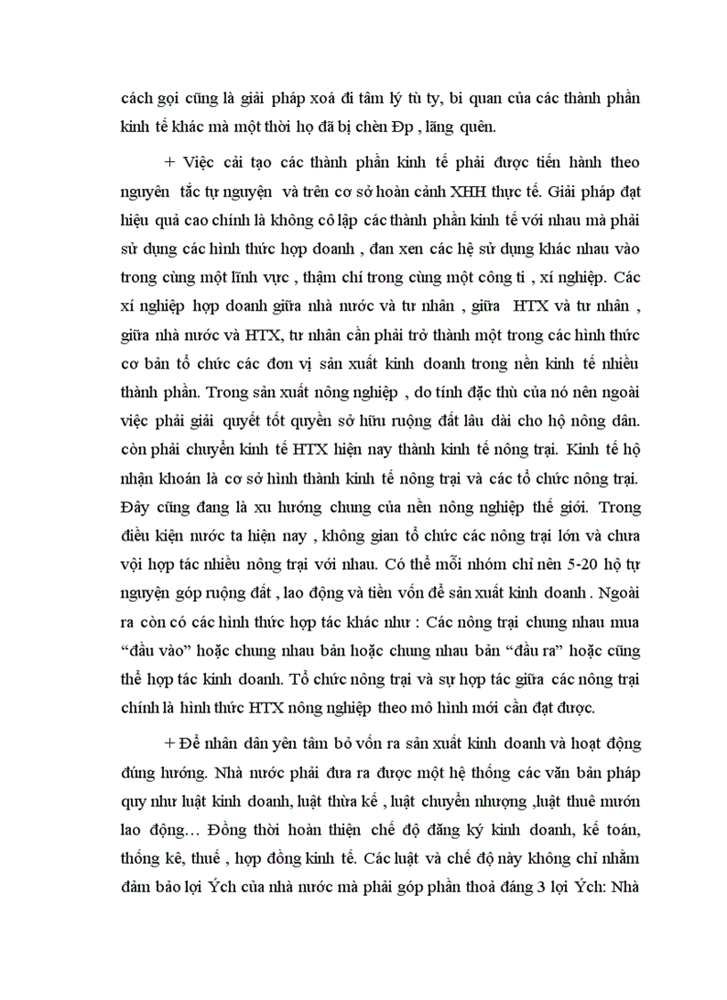 image for page Phân tích cơ cấu kinh tế nhiều thành phần ở nước ta mà đại hội Đảng IX đ nêu và ích lợi của việc sử dụng nó vào việc phát triển KT XH ở trong thời kỳ quá độ lên CNXH ở Việt Nam