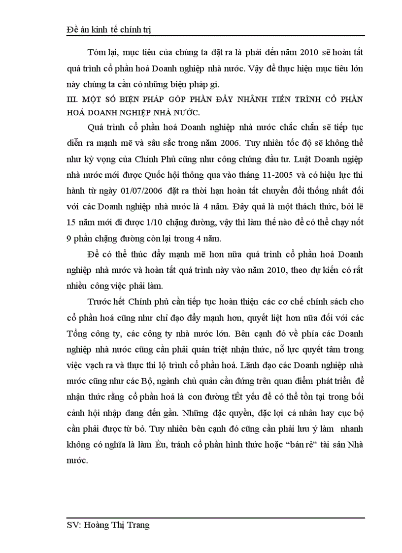 image for page Một số biện pháp nhằm tiếp tục đẩy mạnh quá trình cổ phần hoá trong một bộ phận Doanh nghiệp nhà nước ở nước ta trong giai đoạn hiện nay