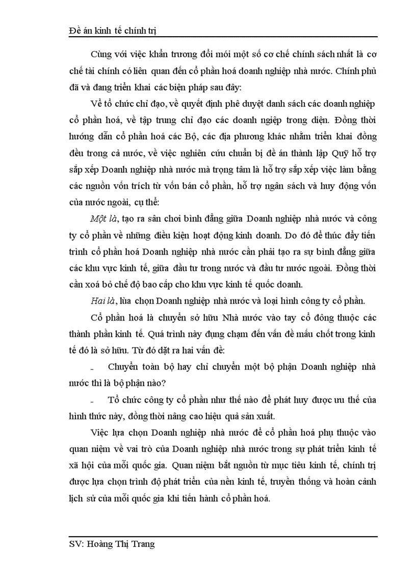 image for page Một số biện pháp nhằm tiếp tục đẩy mạnh quá trình cổ phần hoá trong một bộ phận Doanh nghiệp nhà nước ở nước ta trong giai đoạn hiện nay