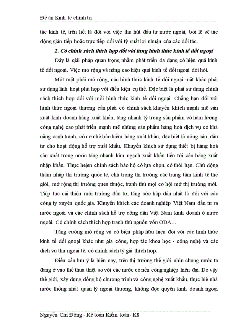 image for page Giải pháp nâng cao hiệu quả kinh tế xã hội của kinh tế đối ngoại ở nước ta hiện nay