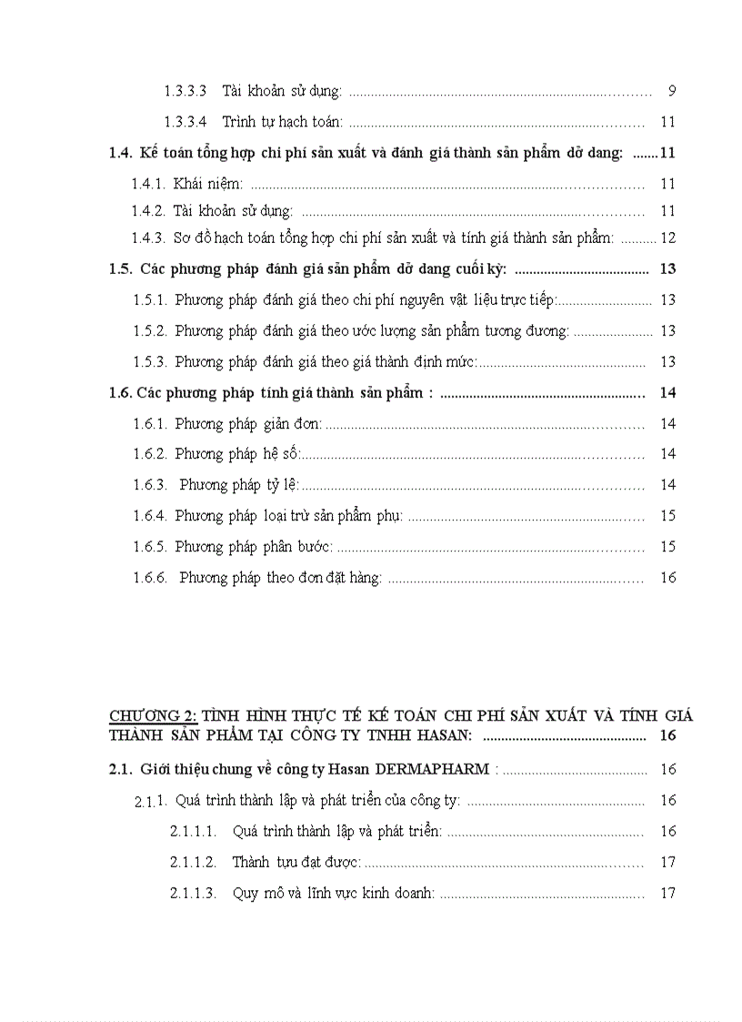 image for page Kế toán chi phí sản xuất và tính giá thành sản phẩm tại công ty 1