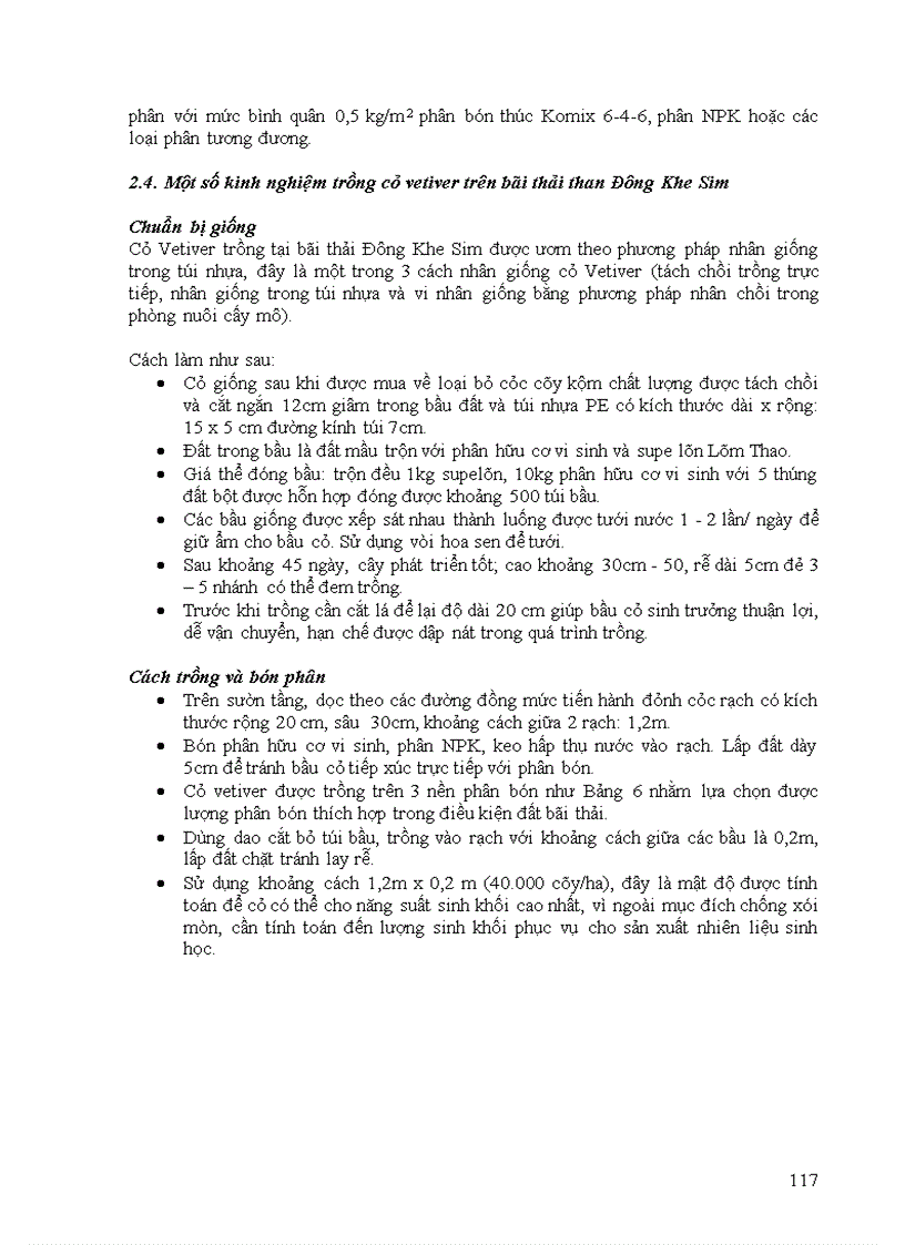 image for page Kỹ thuật trồng chăm sóc và thu hoạch một số cây nhiên liệu sinh học trên đất suy thoái