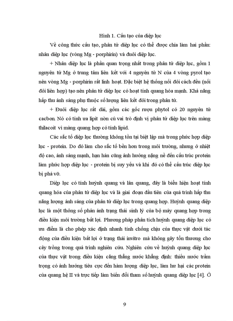 image for page Nghiên cứu sự biến đổi huỳnh quang diệp lục và hàm lượng diệp lục của một số giống đậu tương trong pha hạn và pha phục hồi trên đất bạc màu