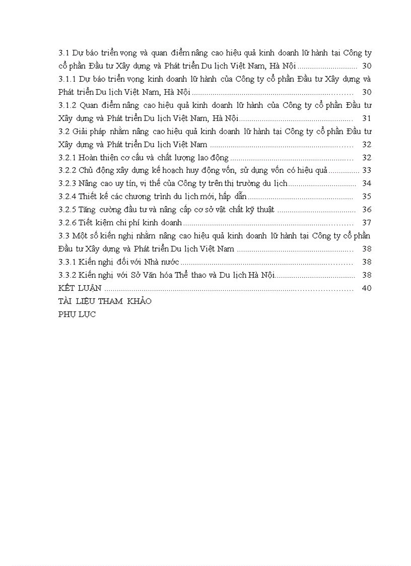 image for page Giải pháp nâng cao hiệu quả kinh doanh lữ hành tại Công ty cổ phần Đầu tư Xây dựng và Phát triển Du lịch Việt Nam Hà Nội 1