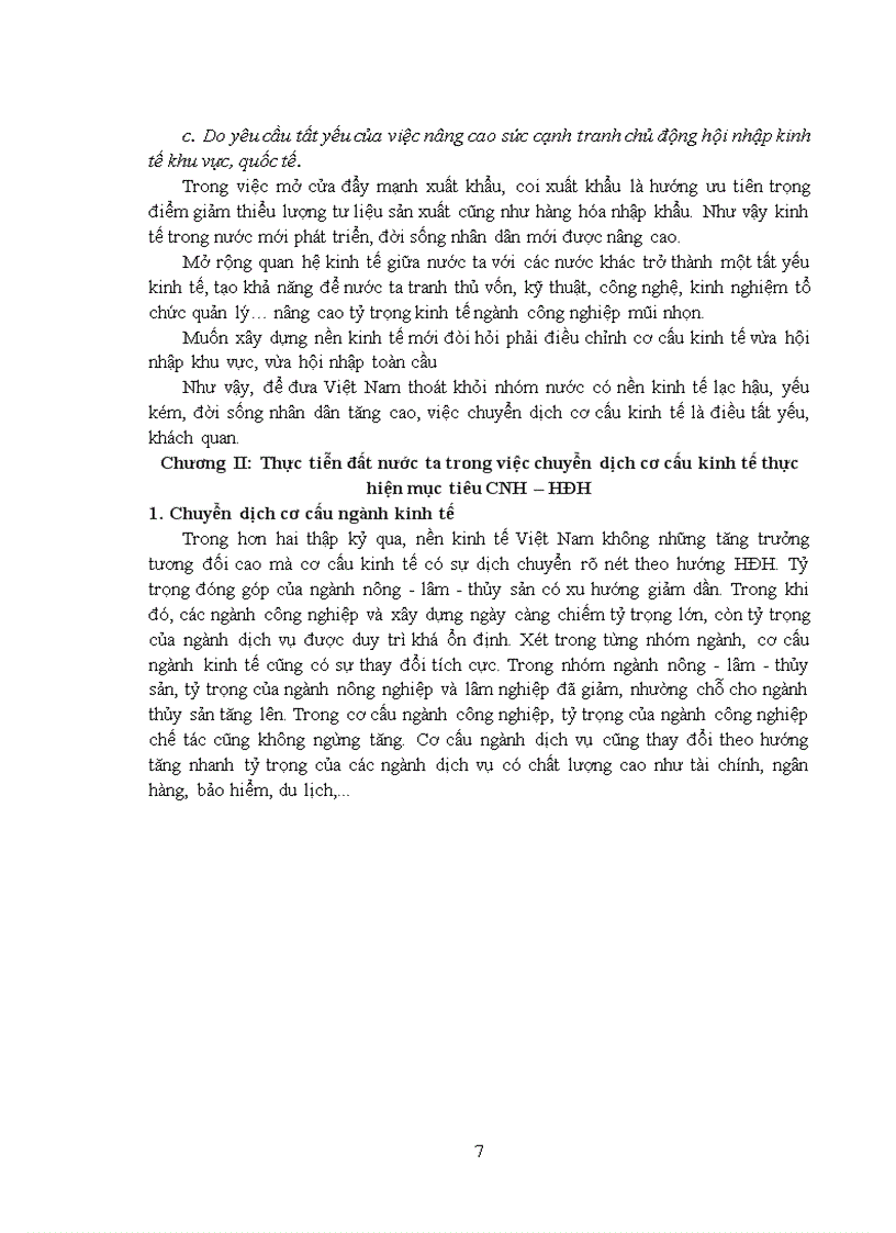 image for page Thực tiễn đất nước ta trong việc chuyển dịch cơ cấu kinh tế thực hiện mục tiêu CNH HĐH