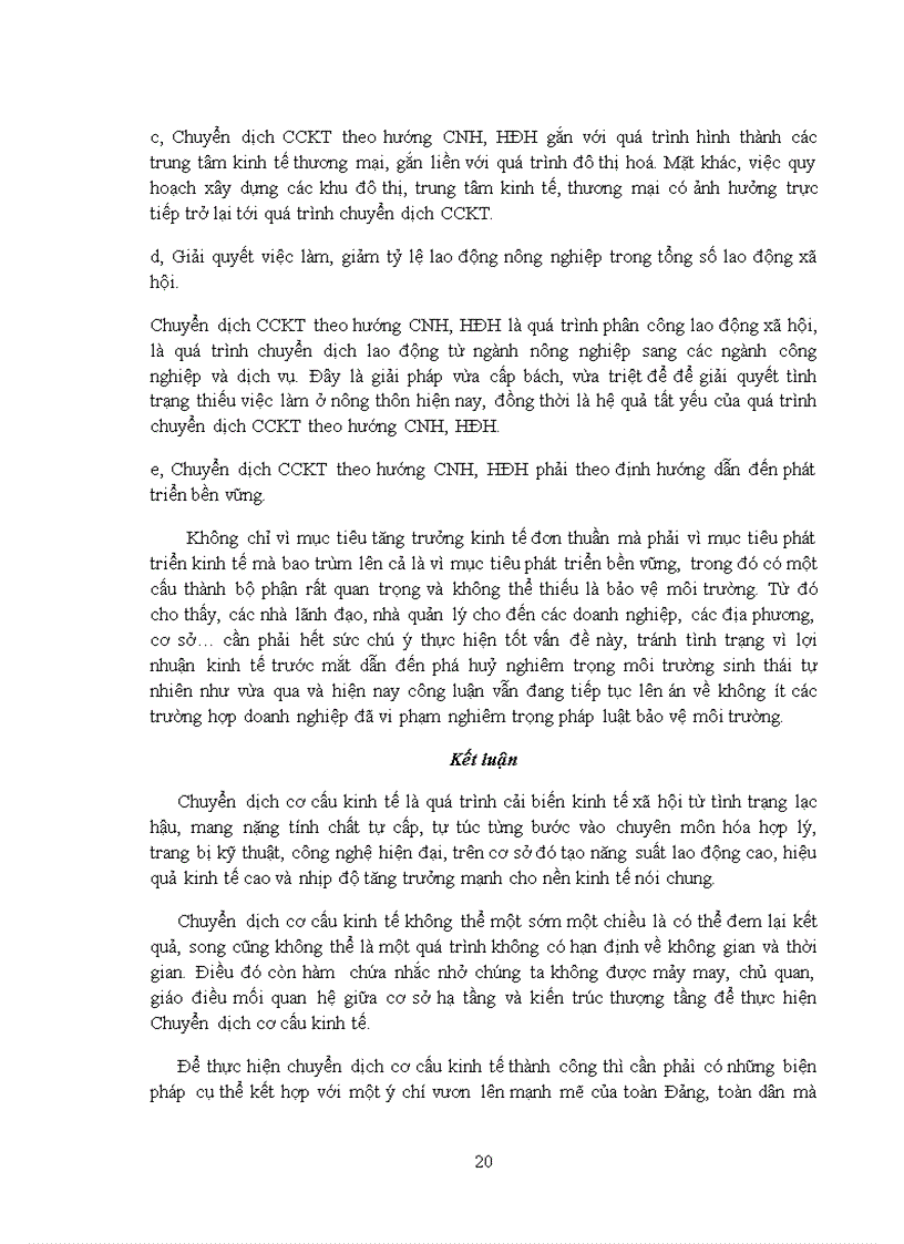 image for page Thực tiễn đất nước ta trong việc chuyển dịch cơ cấu kinh tế thực hiện mục tiêu CNH HĐH