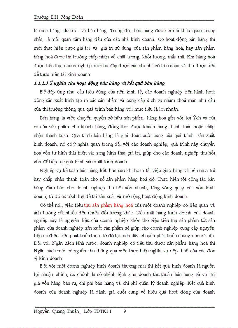 image for page Hoàn thiện kế toán bán hàng và xác định kết quả bán hàng tại Công ty CPTM CNTP Hoàng Lâm