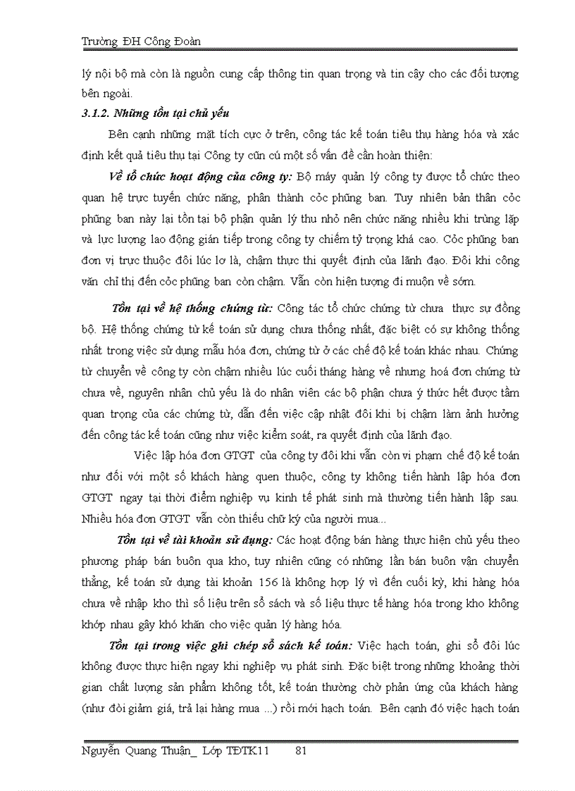 image for page Hoàn thiện kế toán bán hàng và xác định kết quả bán hàng tại Công ty CPTM CNTP Hoàng Lâm