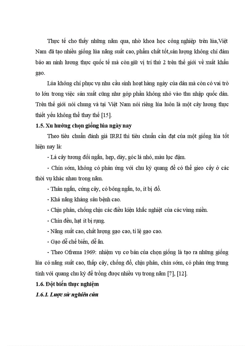 image for page Nghiên cứu đặc điểm nông sinh học và giá trị chọn giống của một số dòng đột biến được tạo ra từ việc xử lý đột biến một số giống lúa đặc sản ở thế hệ thứ 5 1