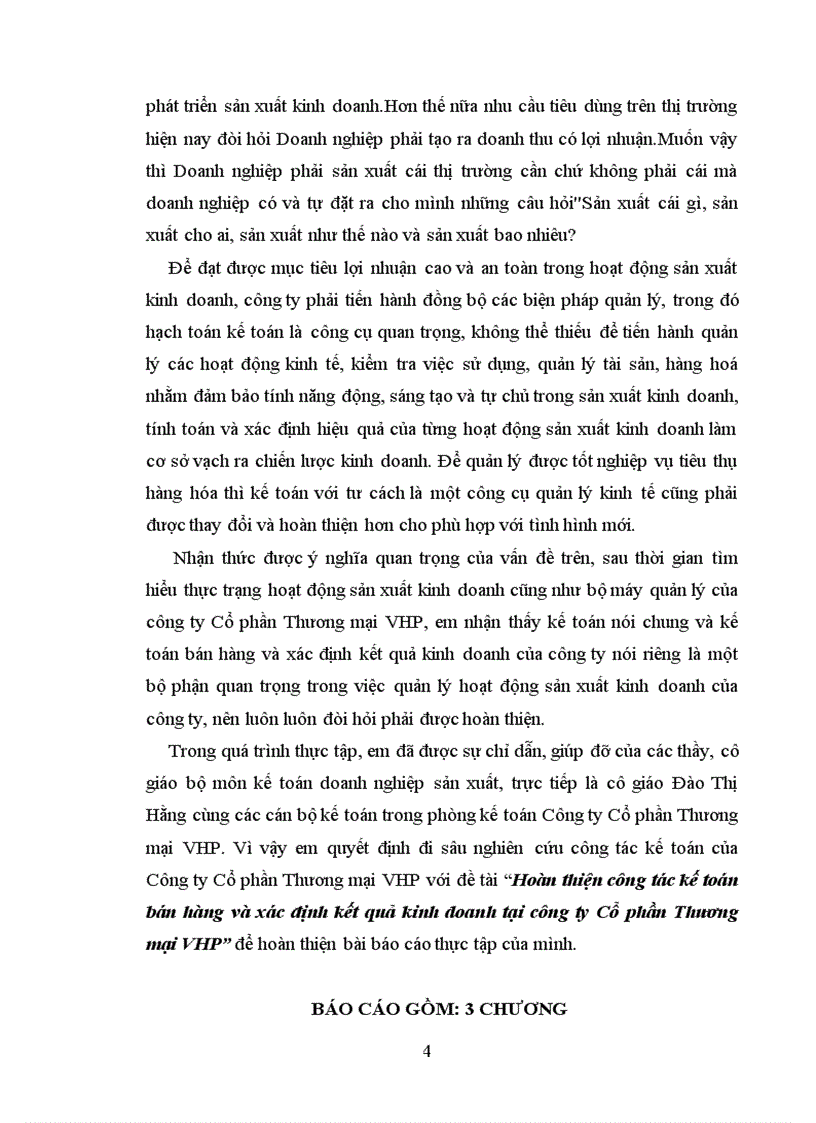 image for page Hoàn thiện công tác kế toán bán hàng và xác định kết quả kinh doanh tại công ty Cổ phần Thương mại VHP