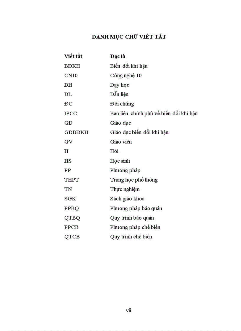 image for page Tích hợp giáo dục biến đổi khí hậu trong dạy học chương 3 môn công nghệ 10 thpt