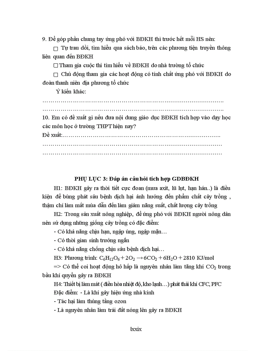 image for page Tích hợp giáo dục biến đổi khí hậu trong dạy học chương 3 môn công nghệ 10 thpt