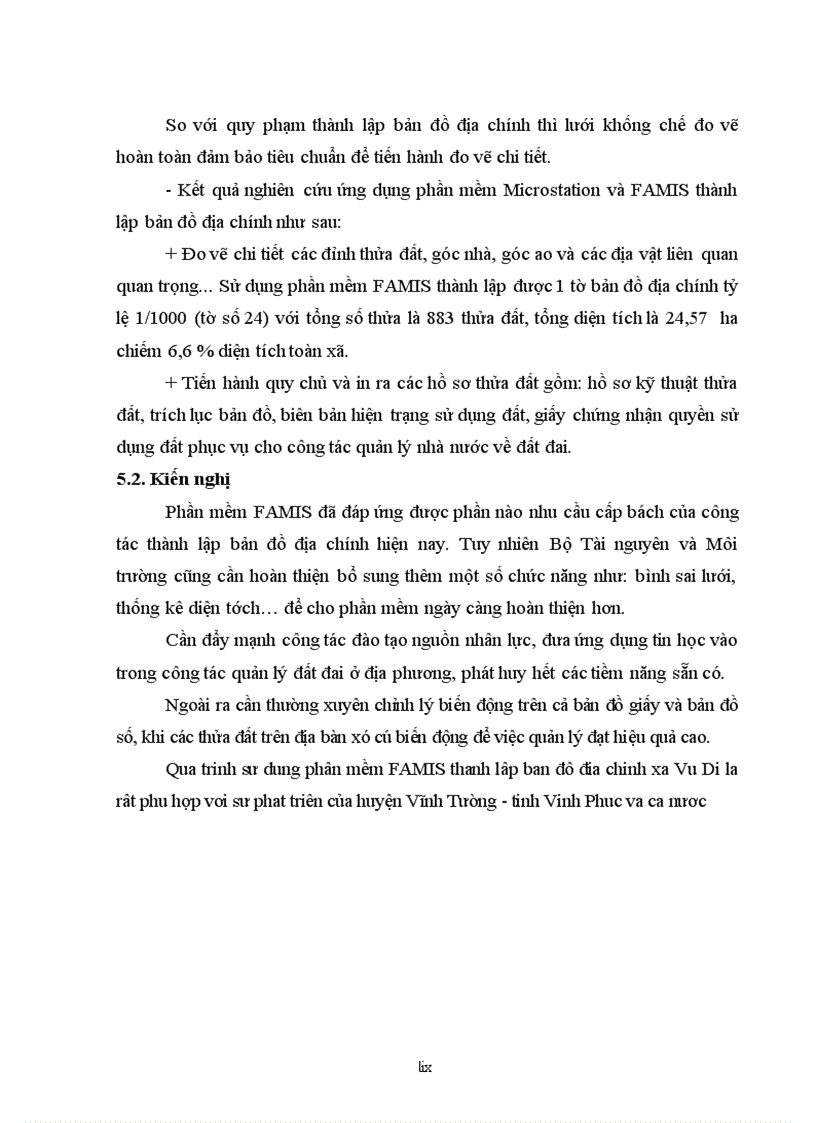 image for page Ứng dụng phần mềm FAMIS thành lập bản địa chính xã Vũ Di huyện Vĩnh Tường tỉnh Vĩnh Phúc