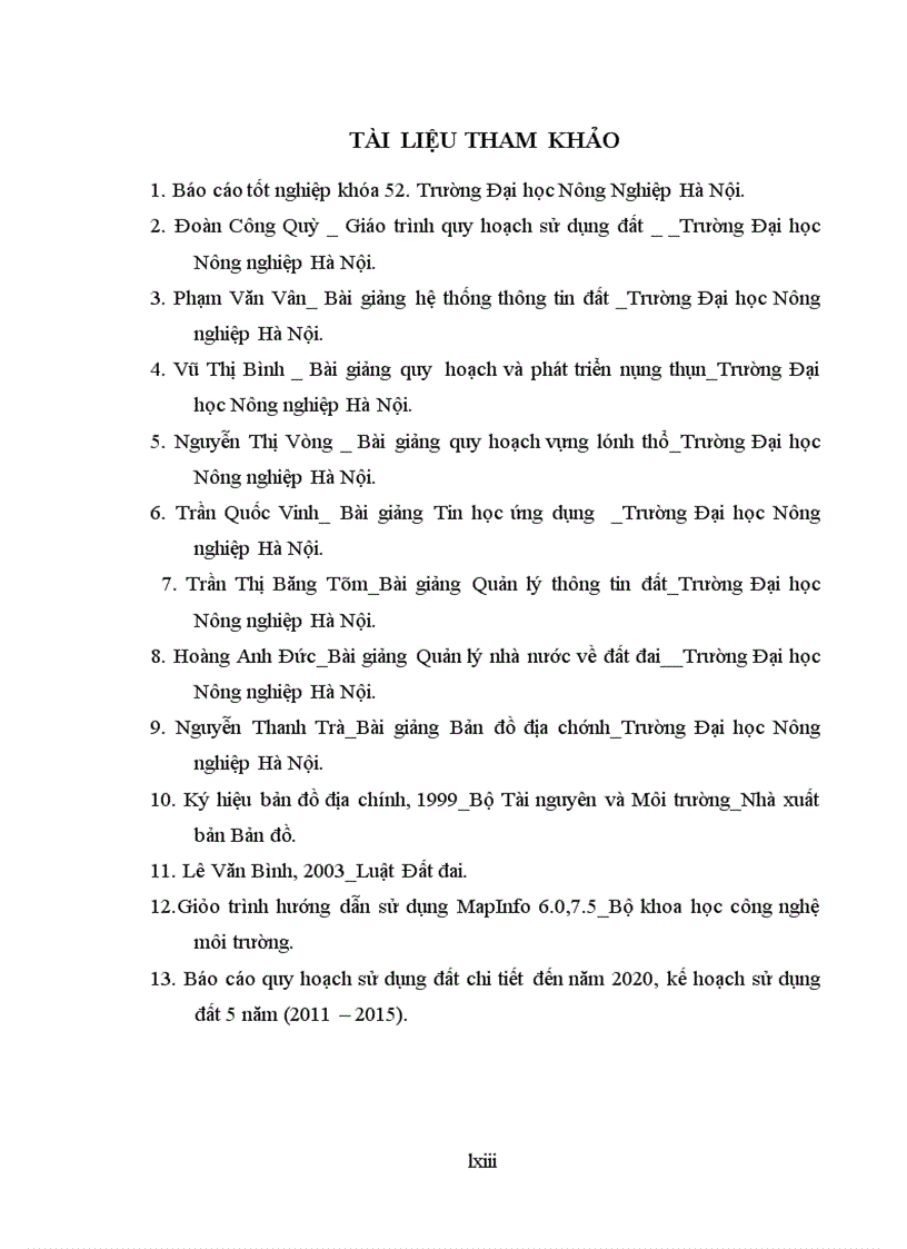 image for page Ứng dụng công nghệ GIS xây dựng cơ sở dữ liệu đất đai phục vụ công tác quy hoạch sử dụng đất xã Mỹ Thuận Huyện Tân Sơn Tỉnh Phú Thọ
