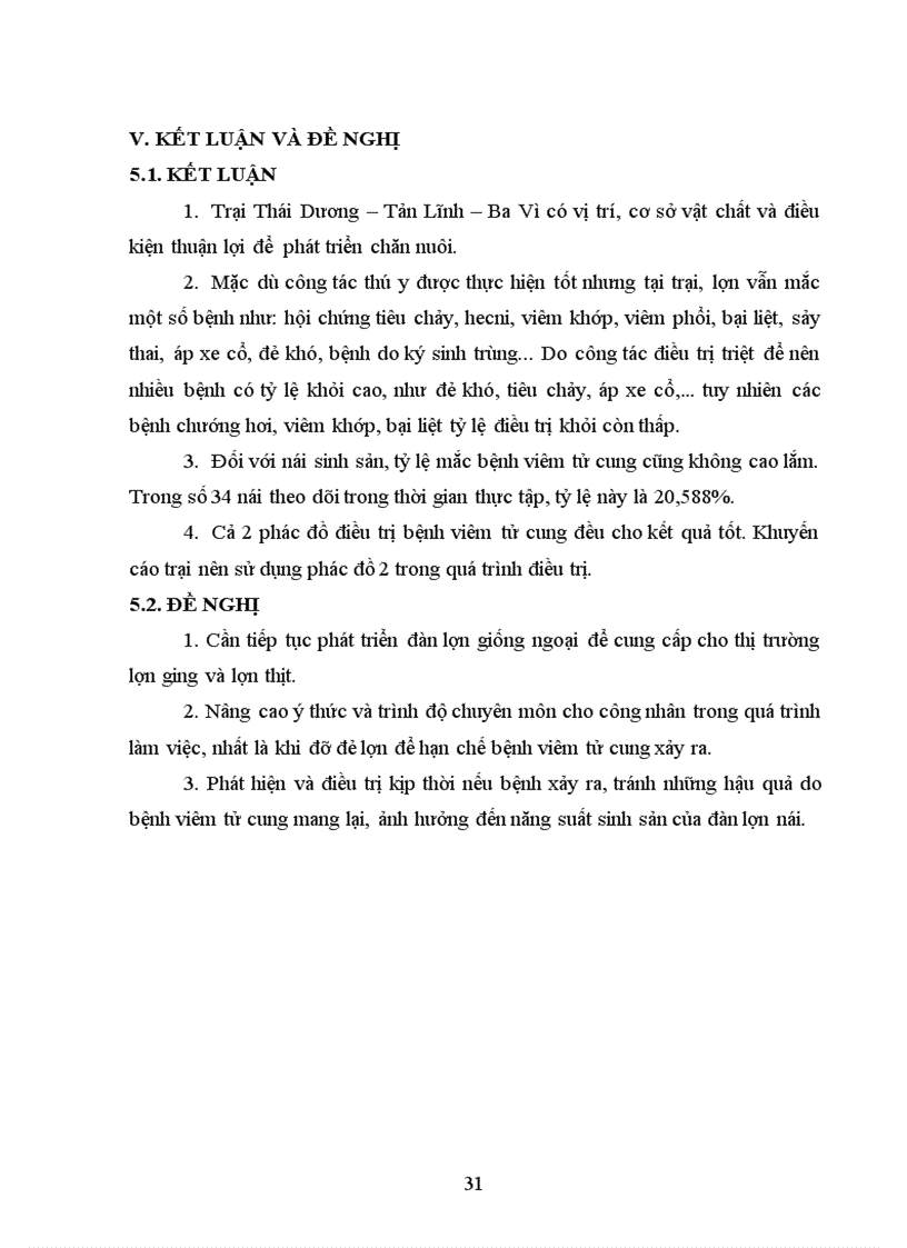 image for page Khảo sát tình hình mắc bệnh viêm tử cung ở đàn lợn nái ngoại nuôi tại trại Thái Dương Tản Lĩnh Ba Vì Hà Nội và biện pháp phòng trị